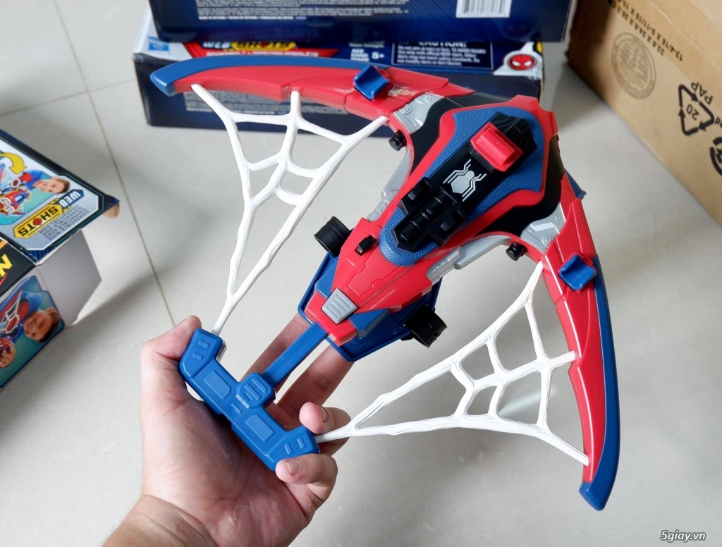 Đồ Chơi NERF Spider-Man Web Shots Spiderbolt Blaster - Hasbro Mỹ - 7