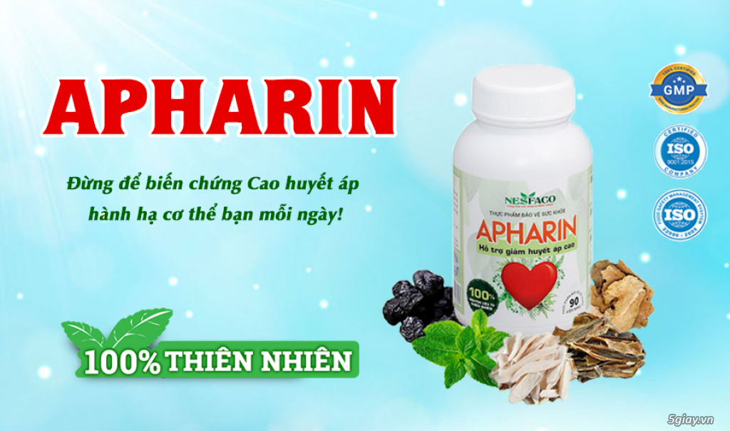 Công dụng vượt trội của Apharin giúp ổn định huyết áp toàn diện