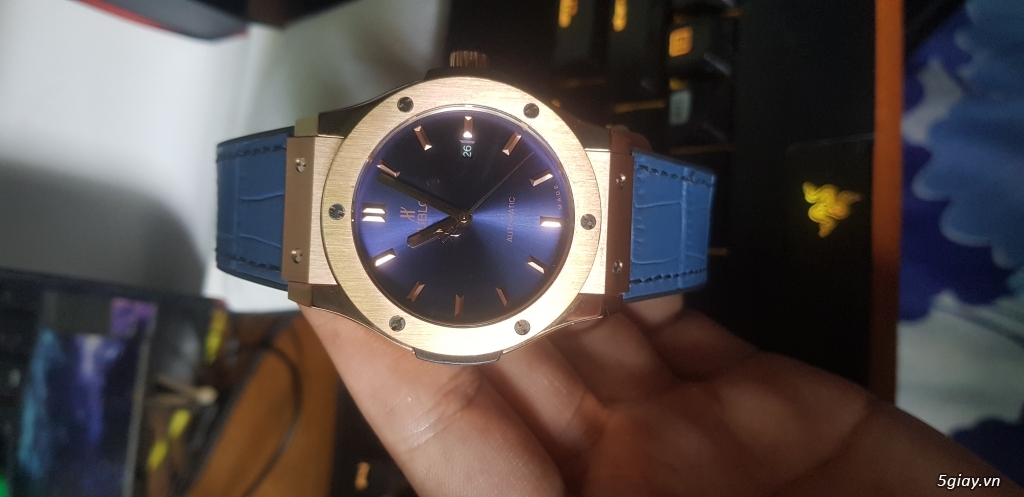 Đồng hồ Hublot Classic Fusion Rose Gold Blue hàng Replica 1:1 - 1