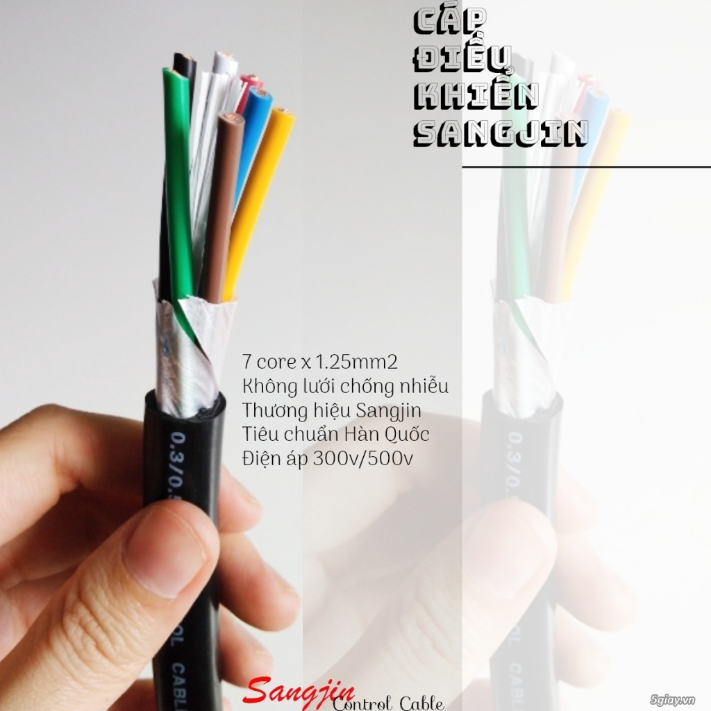 SANGJIN CONTROL CABLE 7 CORE X 1.25 SQMM 5giay