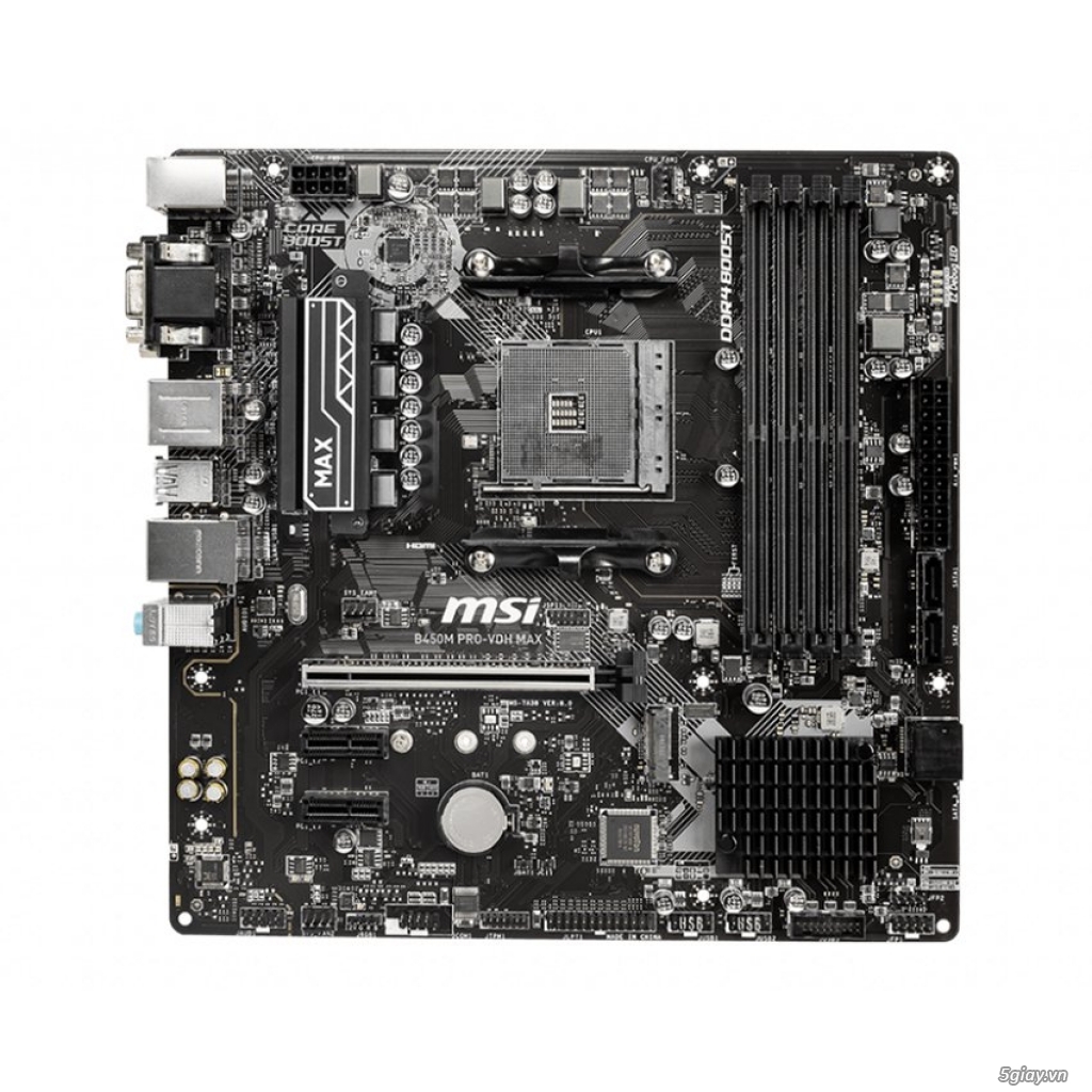 CPU AMD RYZEN 5 2600 - MAIN MORTAR MAX B450M - RAM T-FORCE 16G/1 - 1
