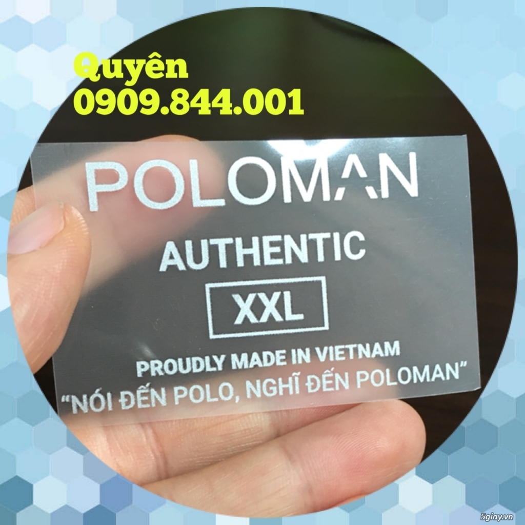 Nhãn ép nhiệt ( tem mác ép nhiệt)