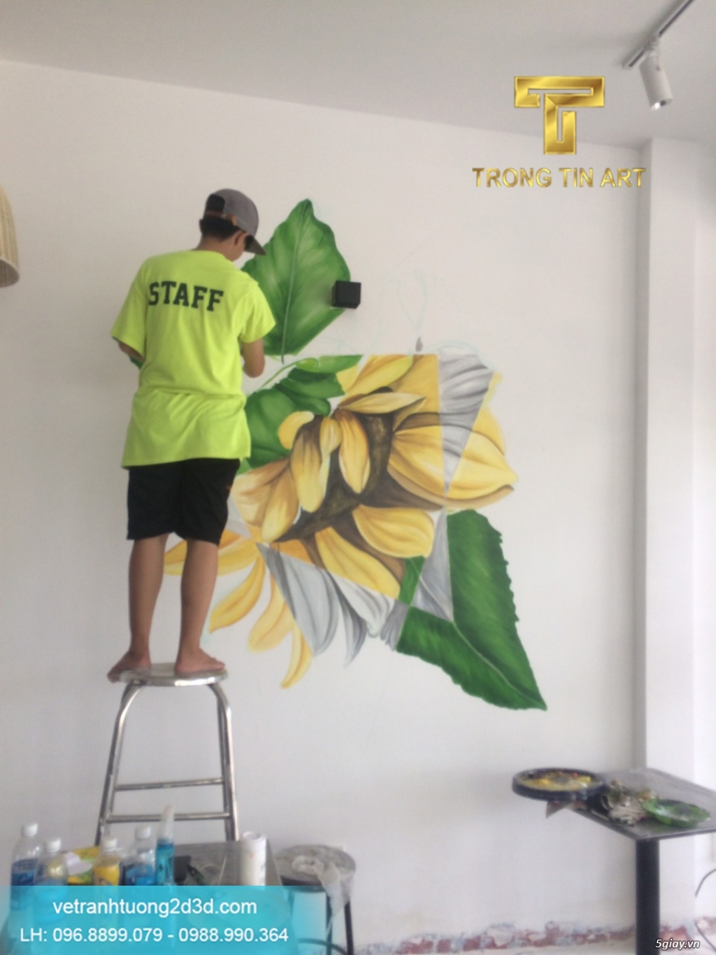 Vẽ tranh tường 3D, tranh tường đẹp