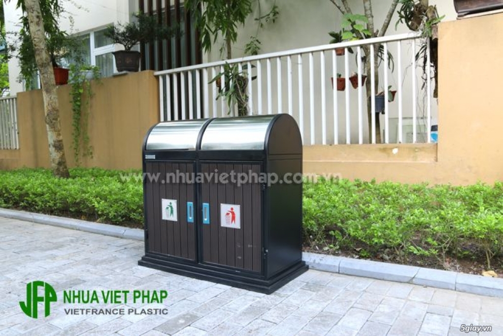 Các mẫu thùng rác hot nhất tháng 5 gỗ nhựa Việt Pháp - 7