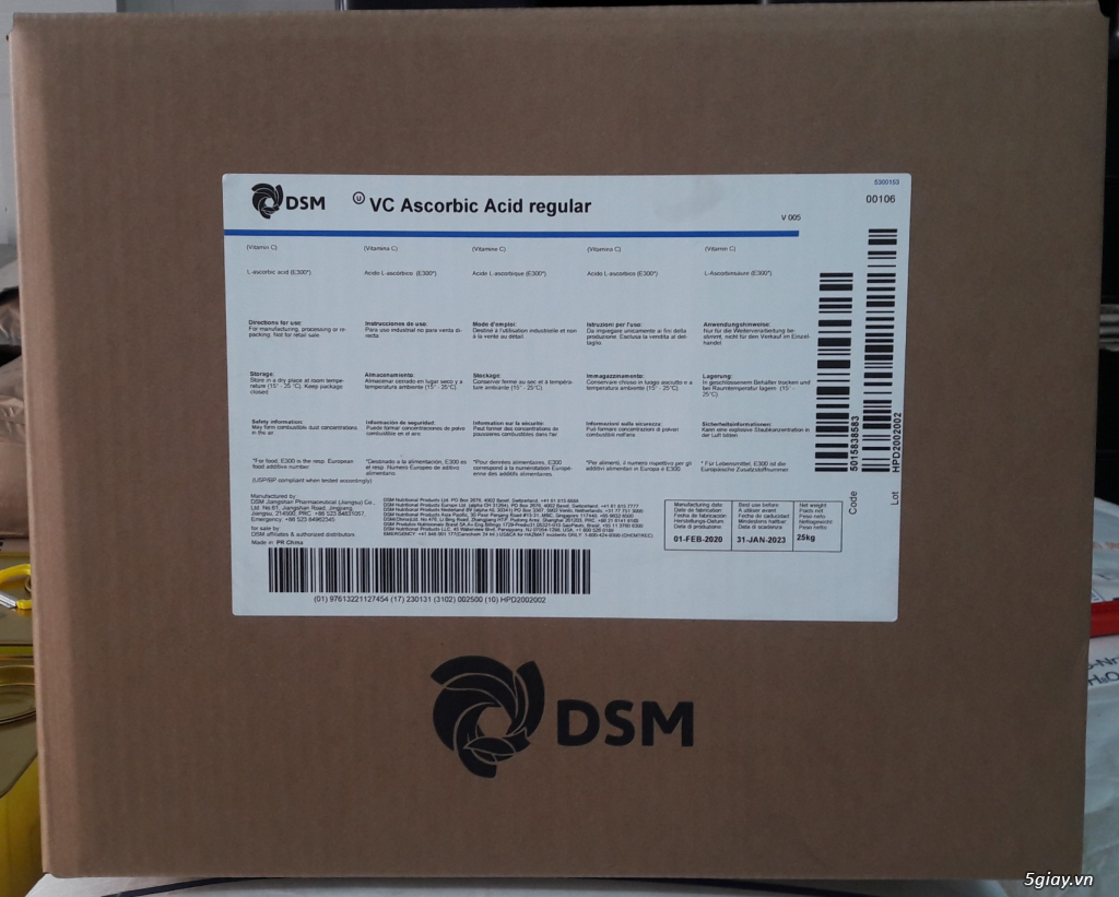 Chất chống oxi hóa Vitamin C (Ascorbic Acid)-DSM China