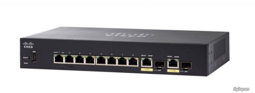 Switch Cisco SG350-10P 10-POE - Full Box trôi bảo hành không hóa đơn