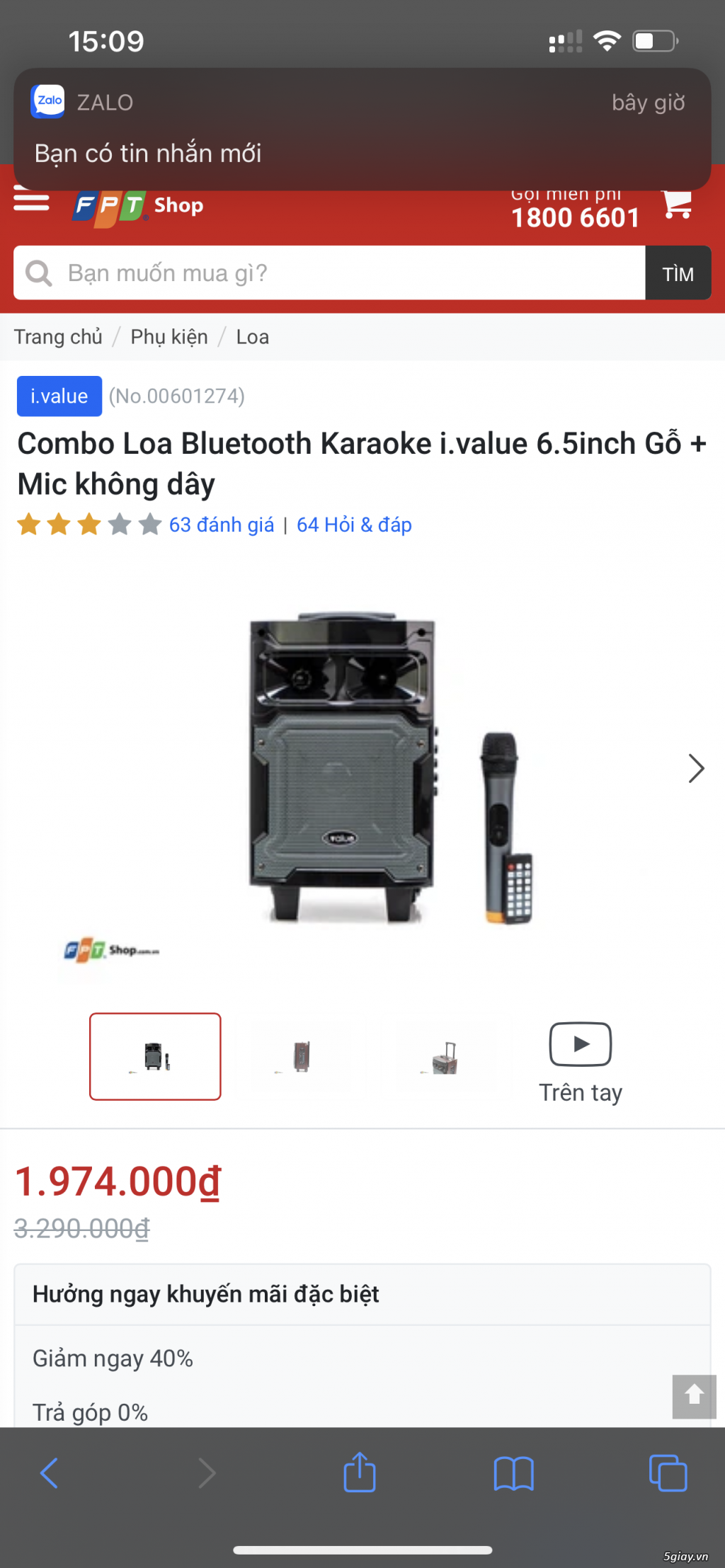 Loa Kéo Karaoke Bluetooth ivalue 6.5 inch - 2