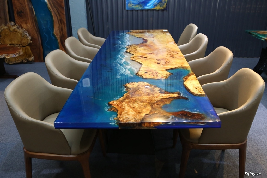 Bàn gỗ epoxy tại Bình Dương - 4