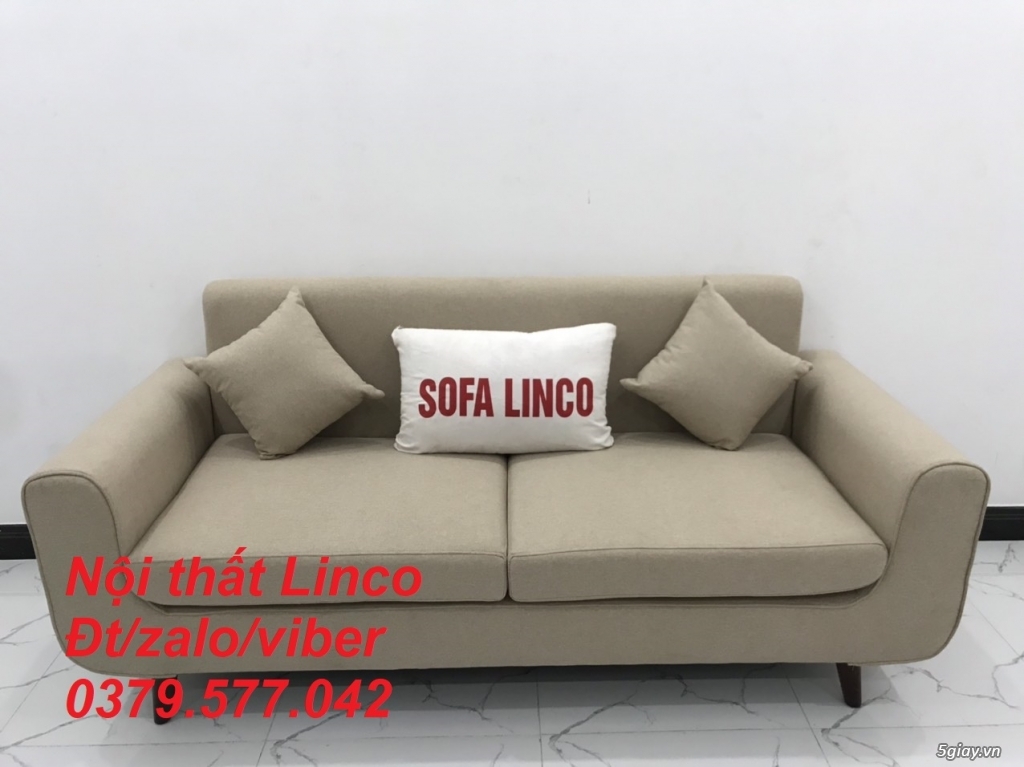 Bộ bàn ghế salong Sofa băng trắng kem giá rẻ đẹp Linco Kiên Giang - 1