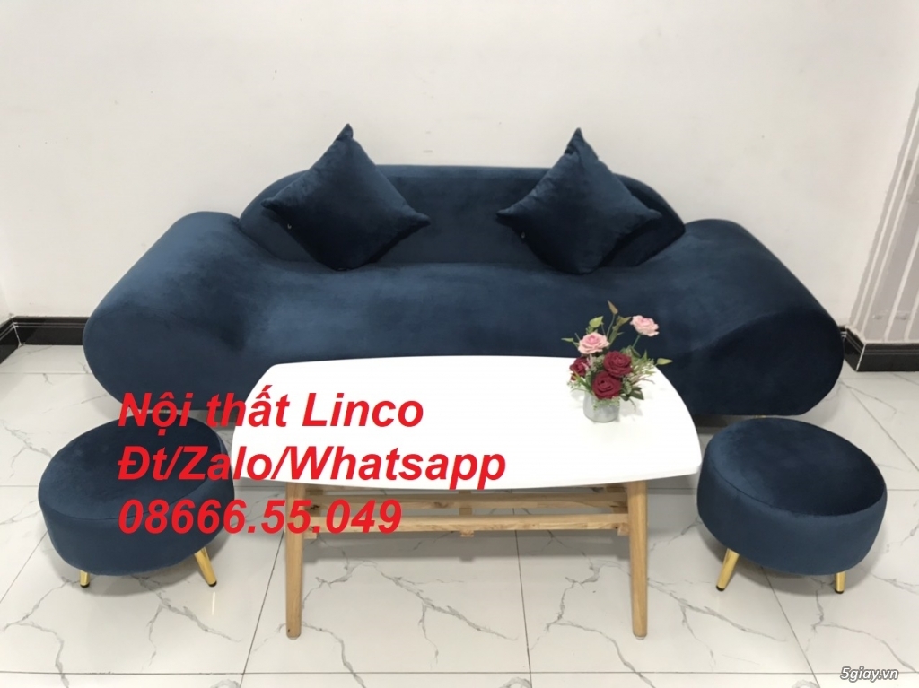 Ghế sofa văng băng thuyền xanh dương đậm đen giá rẻ đẹp ở Trà Vinh - 2