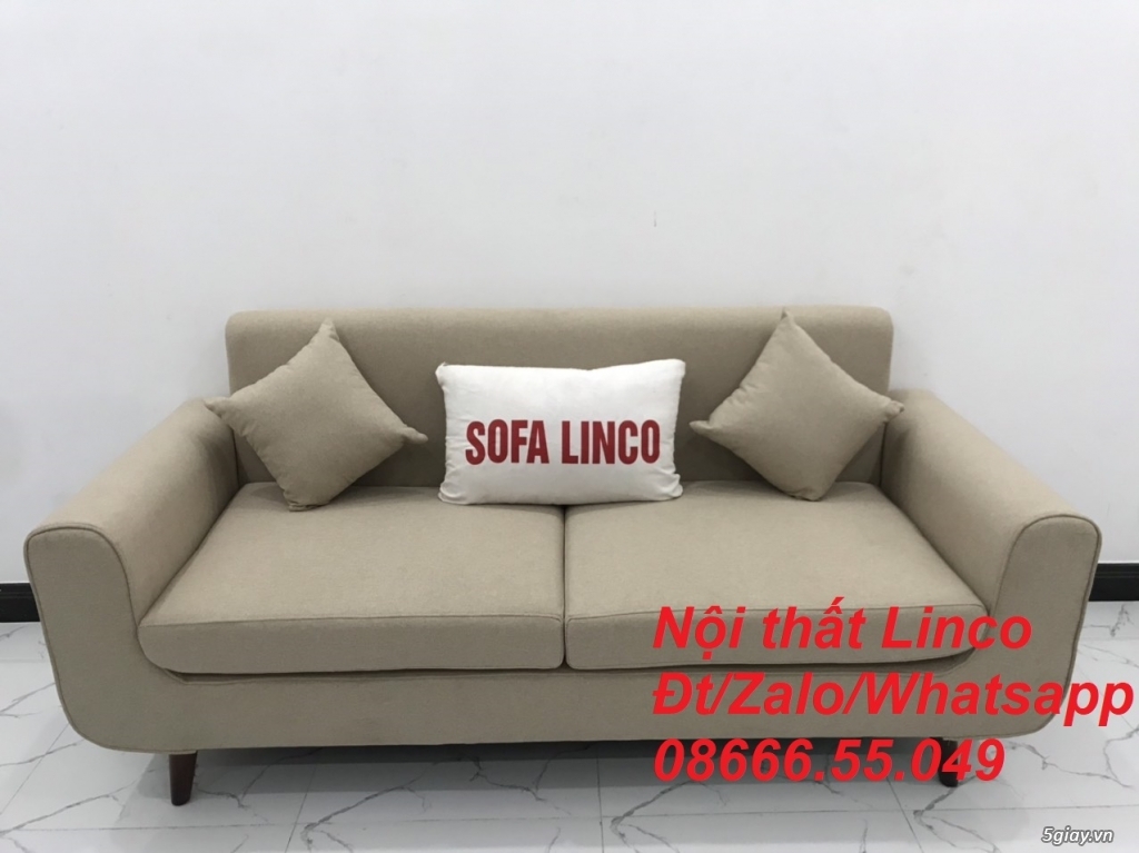 Bộ bàn ghế salong Sofa băng trắng kem rẻ đẹp Nội thất Linco Tuy Hòa - 4