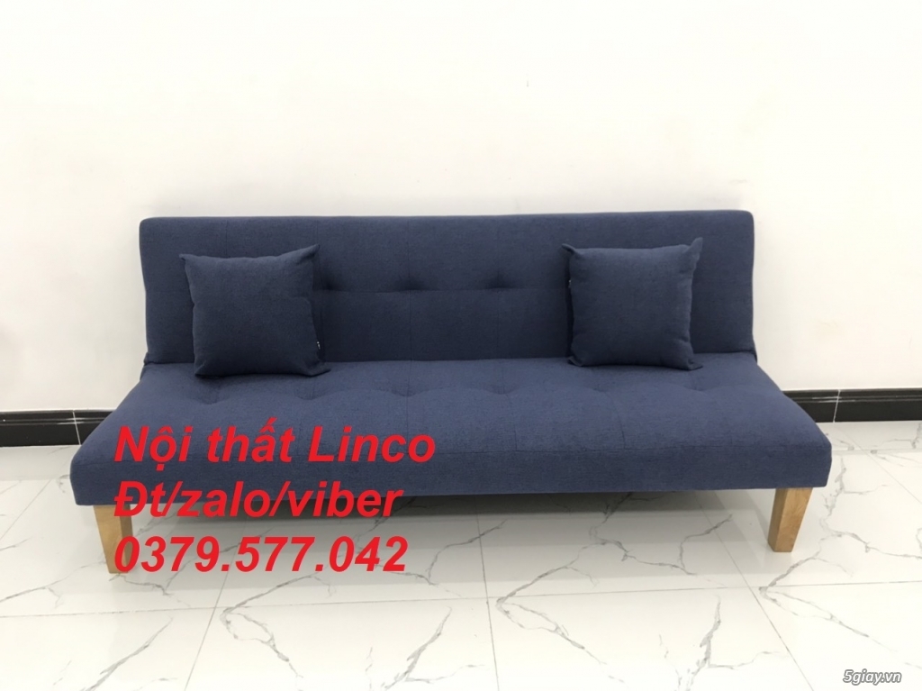 Bộ ghế sofa giường sofa bed xanh dương đậm đen giá rẻ đẹp Bình Thuận - 4