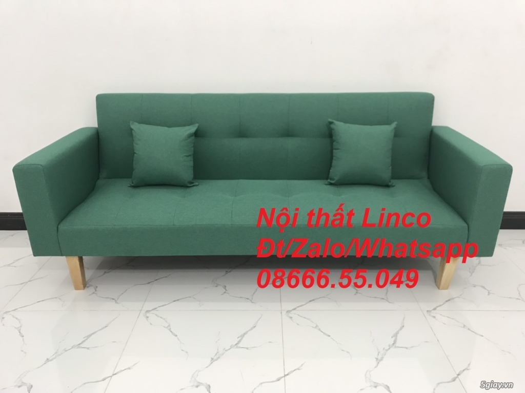 Bộ ghế sofa giường sopha bed xanh ngọc rẻ ở Nội thất Tuy Hòa Phú Yên - 4