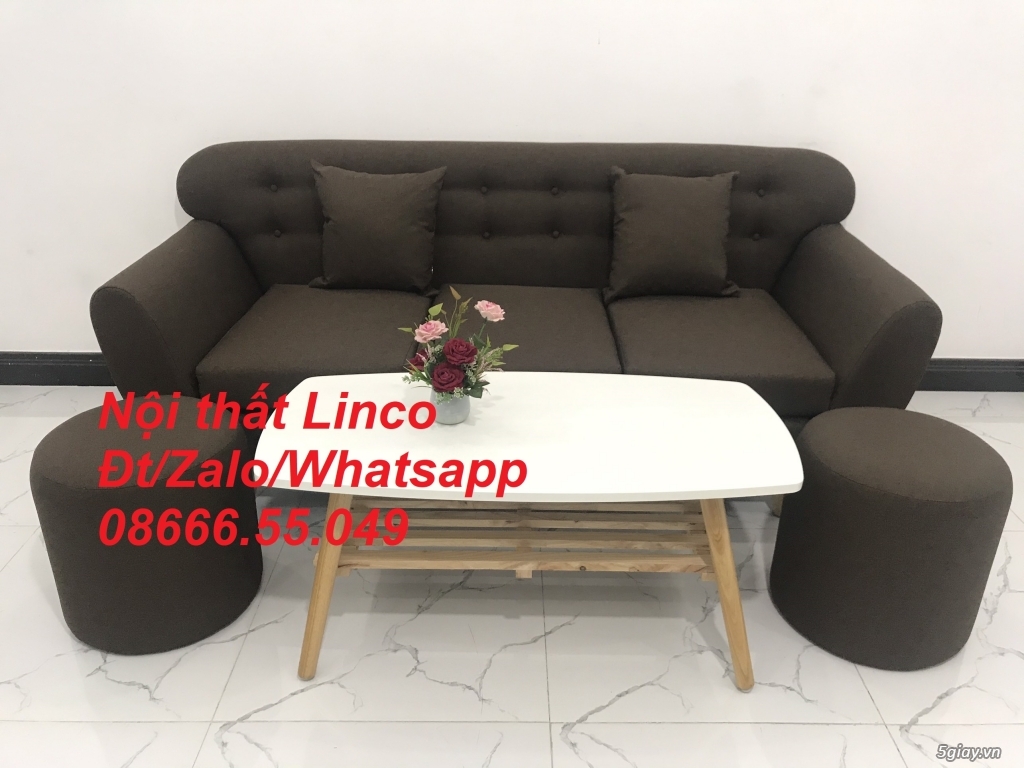 Sofa băng giá rẻ | Sofa băng màu nâu cafe | Ghế sofa băng ở Trà Vinh - 1