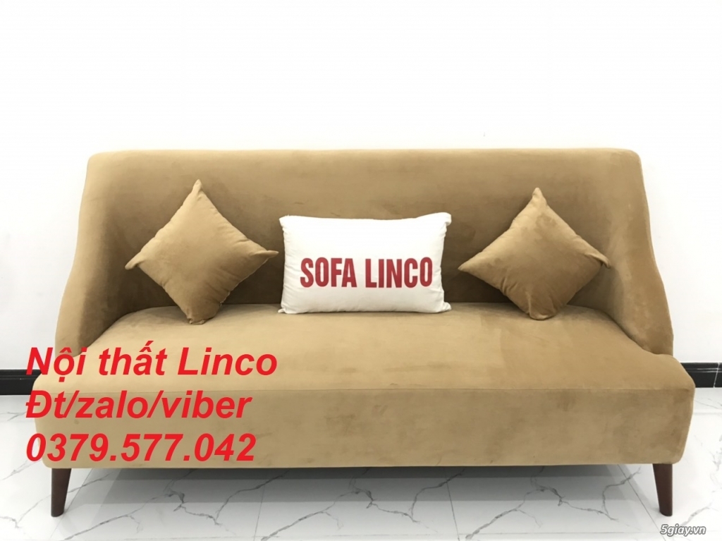 Bộ bàn ghế Sofa salong băng văng dài màu nâu sữa giá rẻ Linco Bến Tre - 2