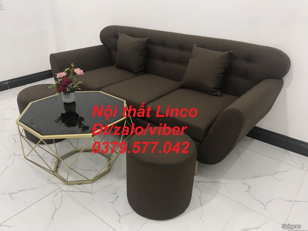 Sofa băng giá rẻ màu nâu cafe ở Nội Thất Linco Tây Ninh - 3