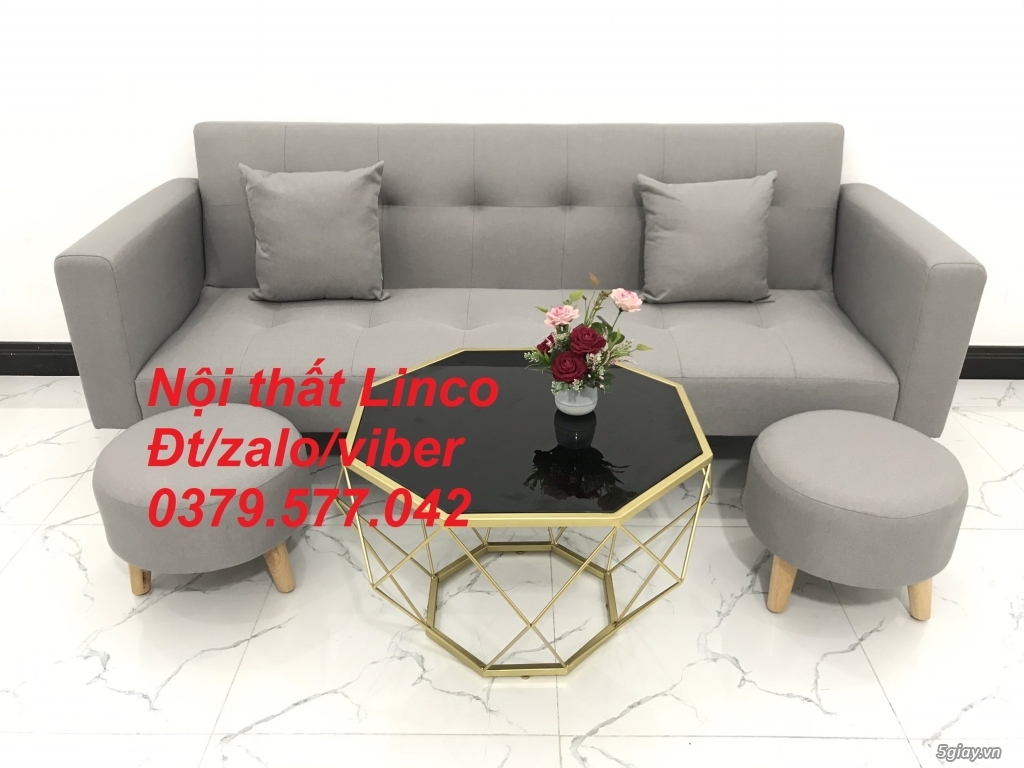 Bộ sofa bed sofa giường băng dài màu xám trắng ghi giá rẻ Đồng Tháp - 4