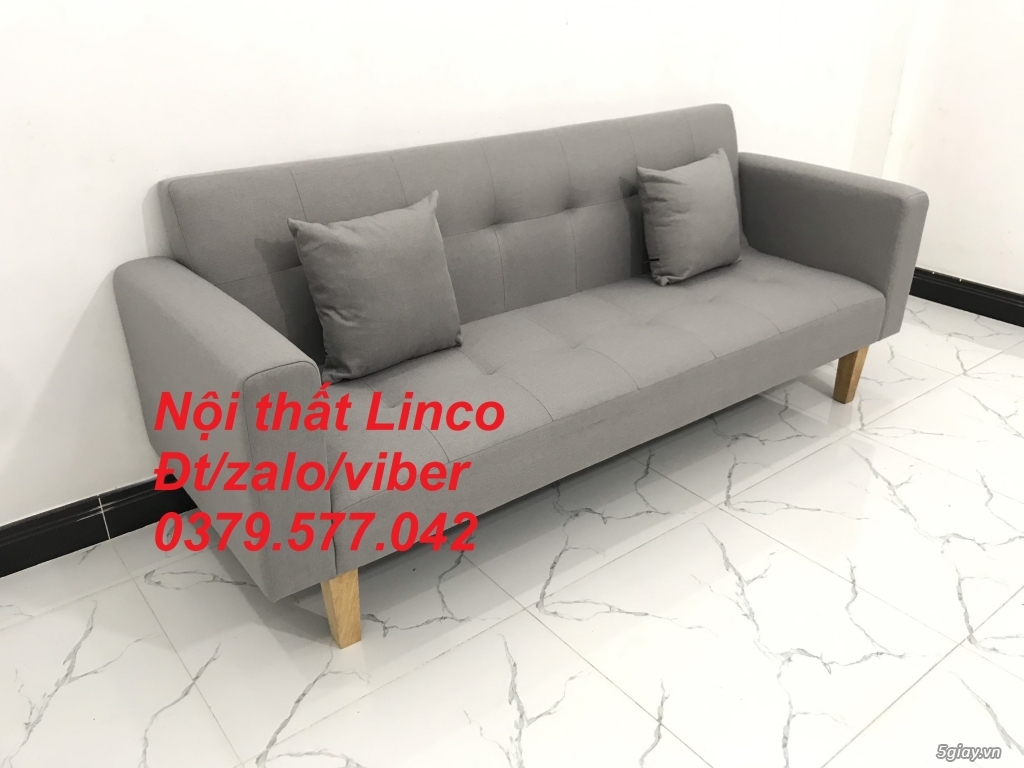 Bộ sofa bed sofa giường băng dài màu xám trắng ghi giá rẻ Đồng Tháp - 1
