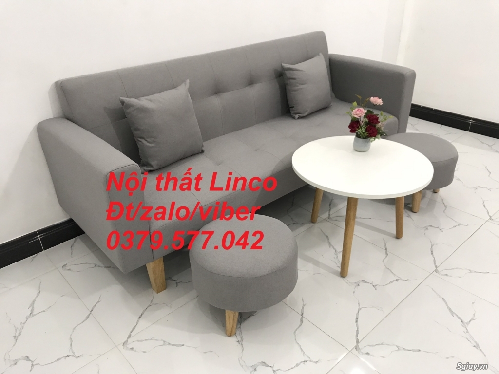 Bộ sofa bed sofa giường băng dài màu xám trắng ghi giá rẻ Đồng Tháp - 2