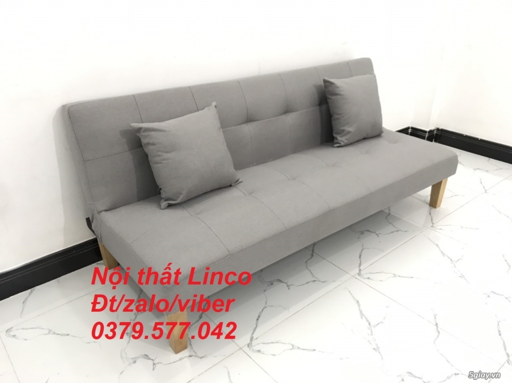 Bộ bàn ghế sofa bed, sofa giường xám trắng ghi tro bạc Linco Tây Ninh - 1