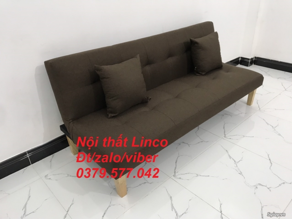 Bộ bàn ghế sofa bed,sofa bật thành giường màu nâu cafe sữa Bến Tre - 4