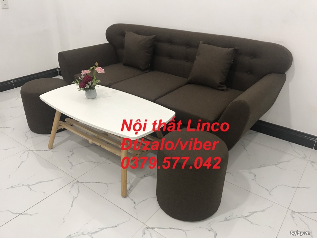 Sofa băng giá rẻ màu nâu cafe ở Nội Thất Linco Tây Ninh - 1