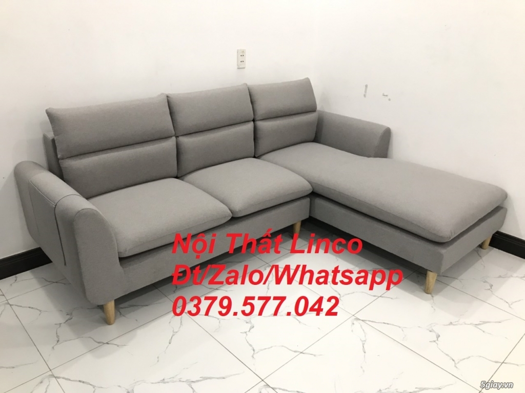 Sofa giá rẻ Ghế sofa góc L xám trắng đẹp giá rẻ nhỏ Linco Đồng Tháp - 1