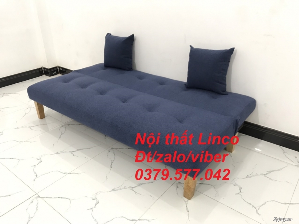 Bộ bàn ghế sofa bed, sofa bật thành giường xanh dương đậm Đồng Tháp - 3