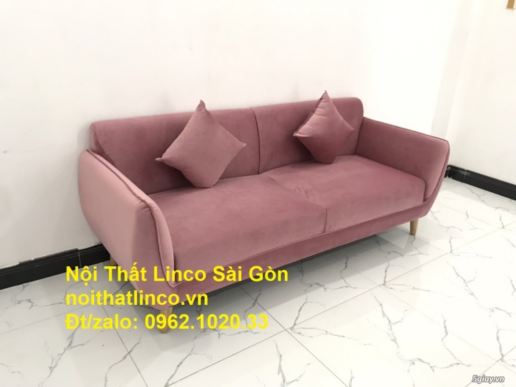 Bộ bàn ghế sopha băng giá rẻ màu hồng cánh sen đẹp Nội thất Linco SG - 4