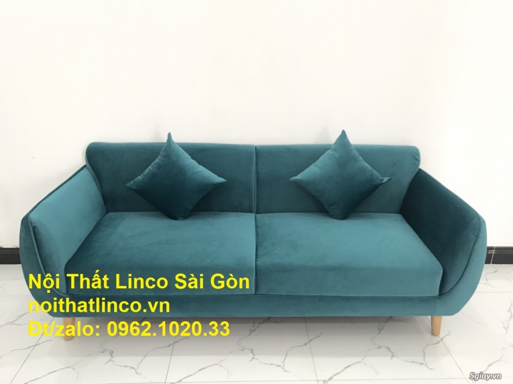 Ghế sopha salong băng văng 1m9 màu xanh cổ vịt rẻ đẹp ở tại Linco SG - 2
