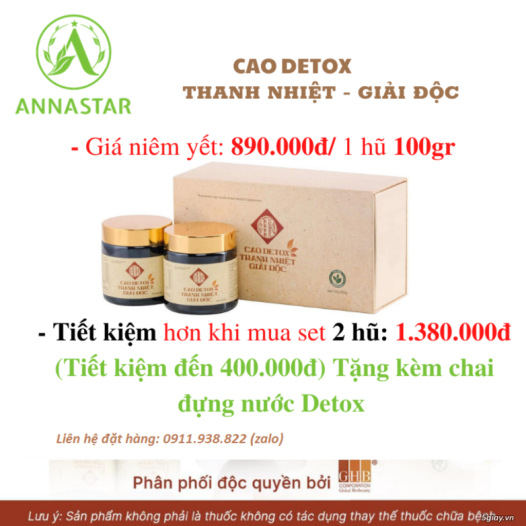Cao detox thanh nhiệt giải độc cơ thể - 2