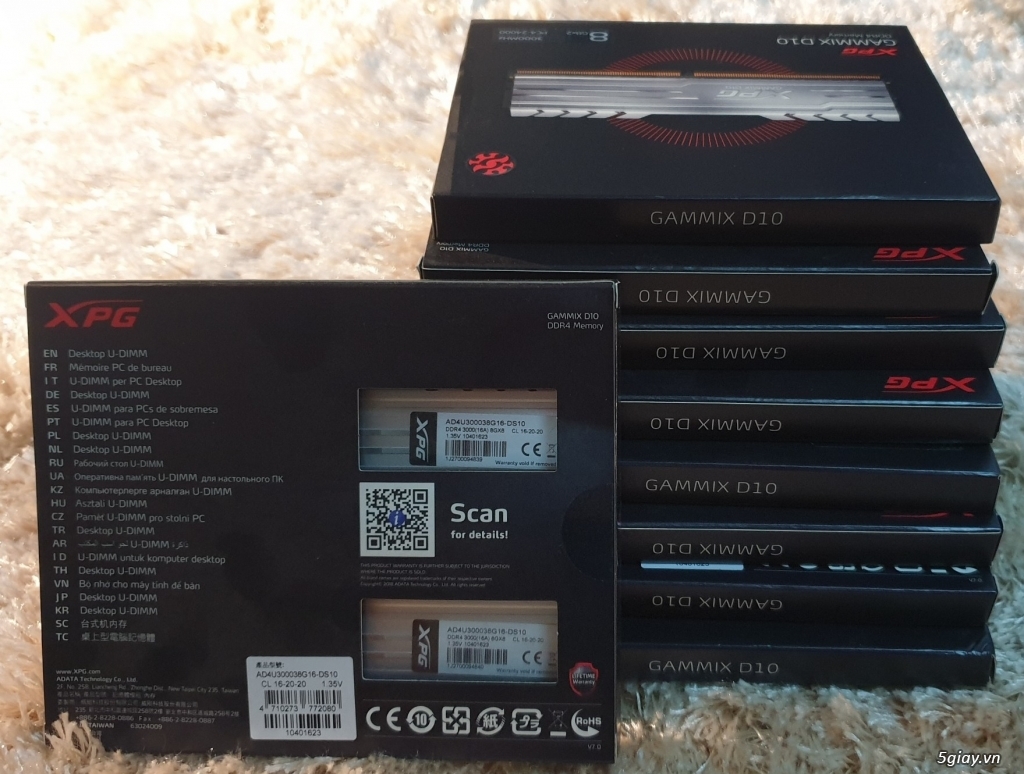 Ram ADATA XPG GAMMIX D10 bus3000 - kit 2*8GB - 4