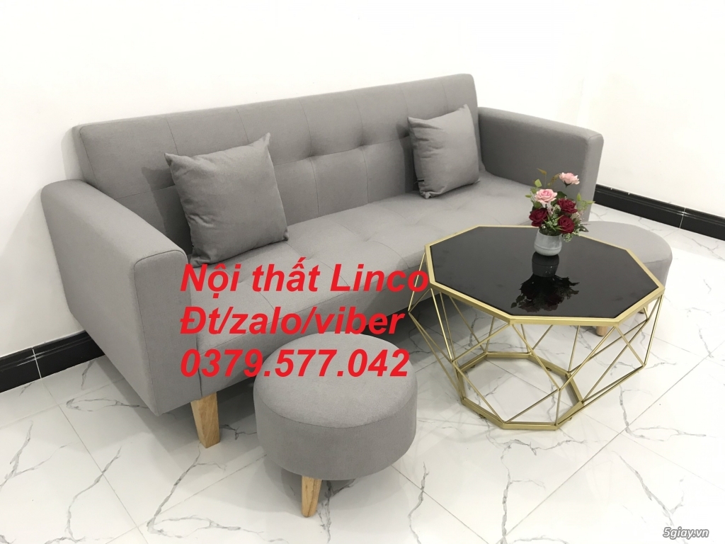 Bộ sofa bed sofa giường băng dài màu xám trắng ghi giá rẻ đẹp An Giang - 2