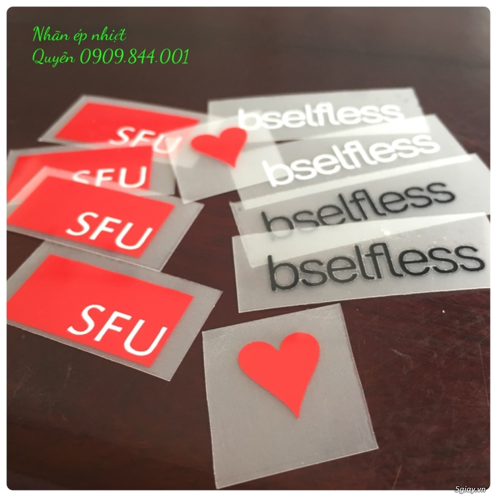 Nhãn ép nhiệt ( tem mác ép nhiệt)