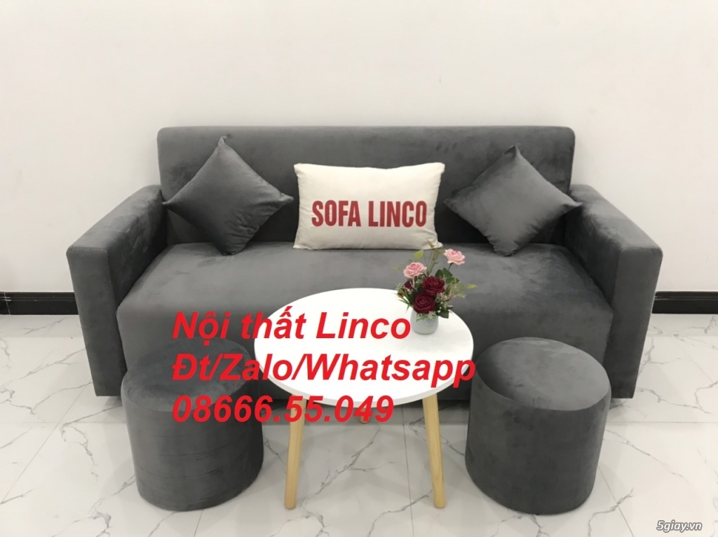 Bộ bàn ghế Sofa băng xám lông chuột giá rẻ đẹp ở Nội Thất Linco Pleiku - 1