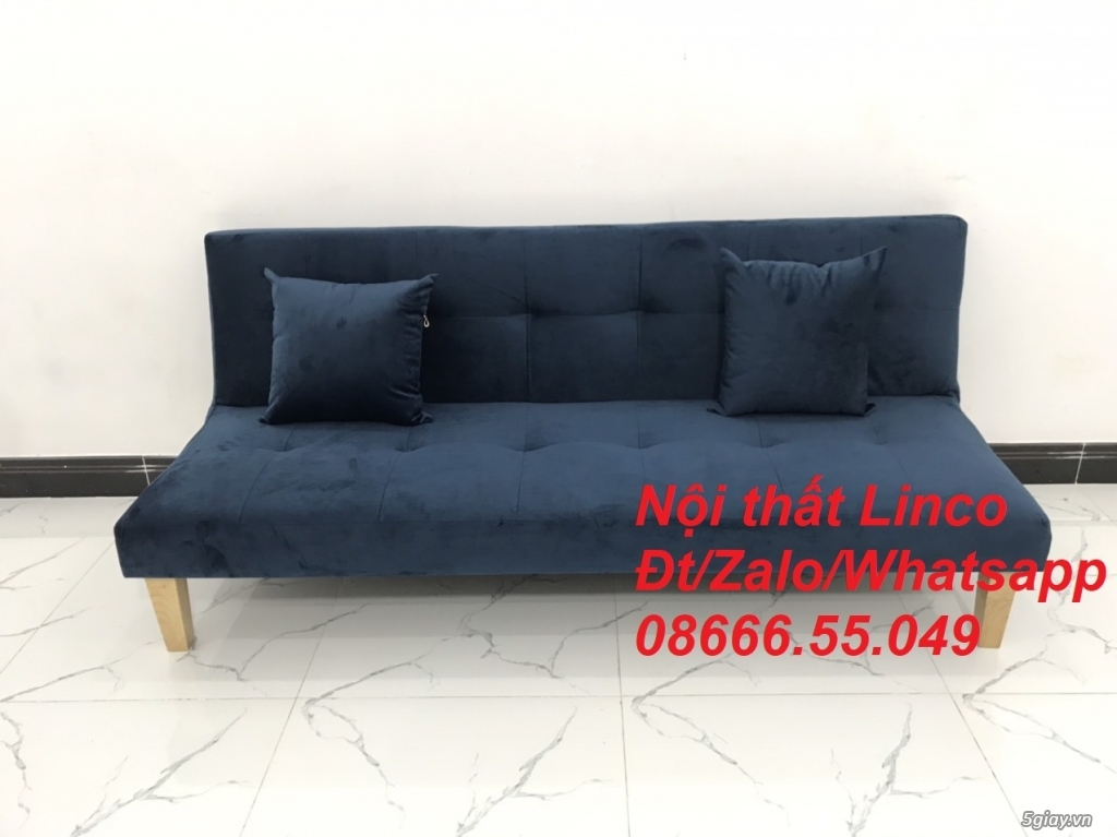 Bộ bàn ghế sofa bed  giường xanh dương đậm ở Nội Thất Linco Gia Lai - 4