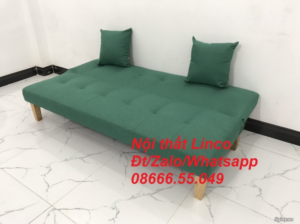 Bộ ghế  sofa bed giường xanh ngọc rẻ đẹp tại Nội Thất Linco Quảng Trị - 4