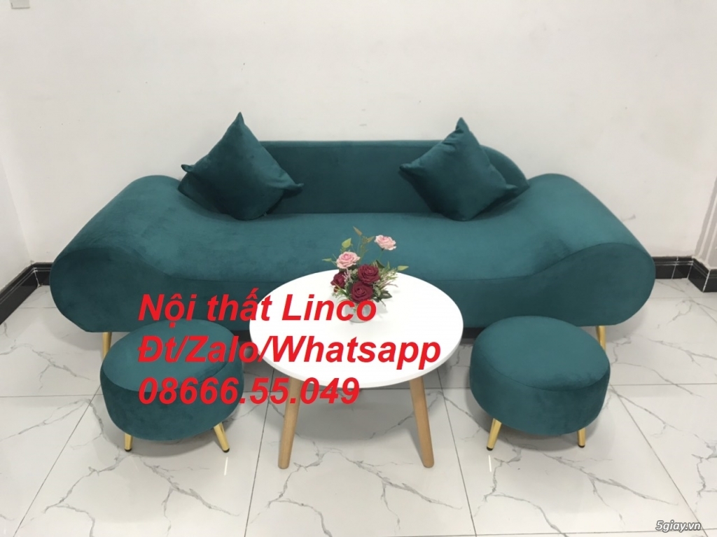 Bộ ghế sofa băng thuyền màu xanh lá cây cổ vịt rẻ đẹp Nội Thất Pleiku - 1
