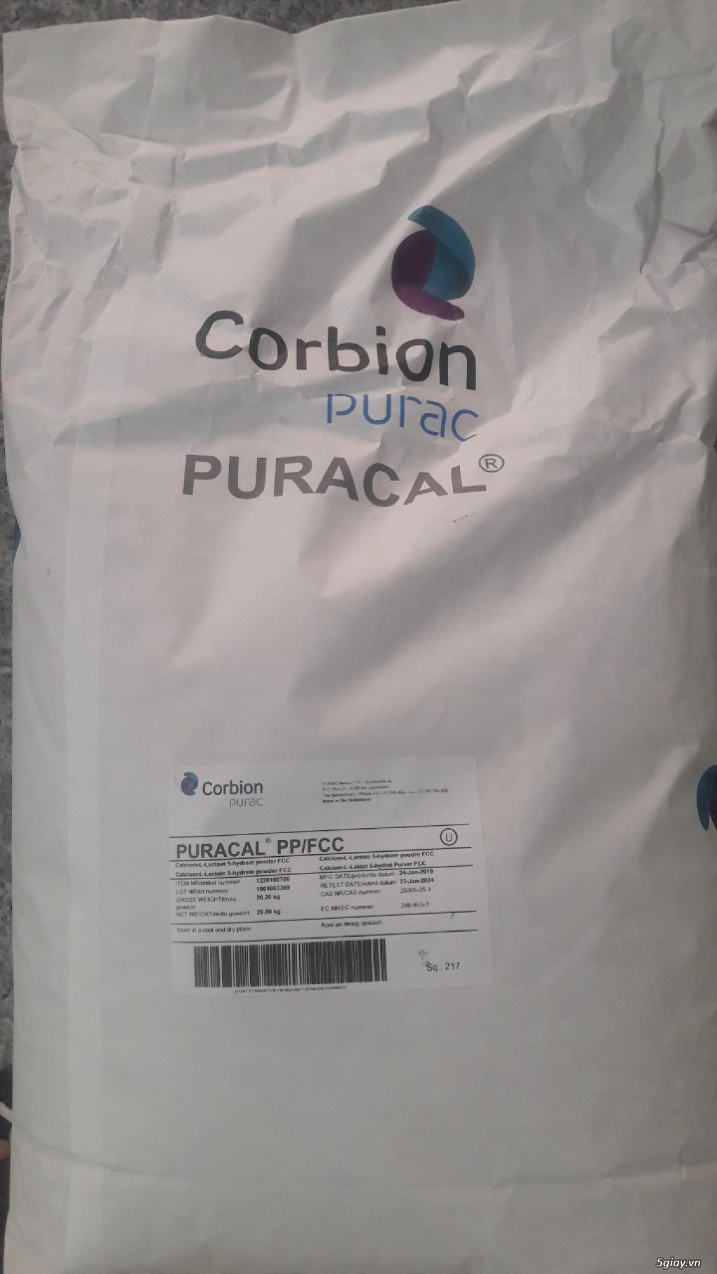 Calcium Lactate - Hà Lan 20kg/bao