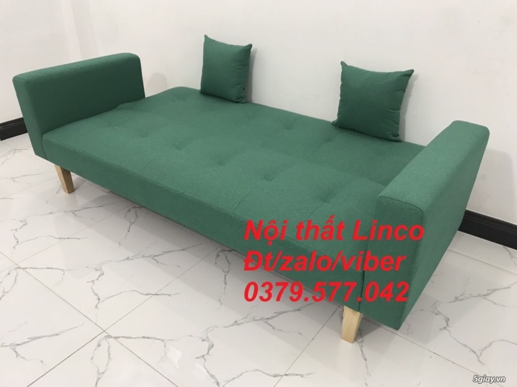 Bộ ghế sofa giường sopha bed (băng) dài 2m xanh ngọc ở Linco Vũng Tàu - 2