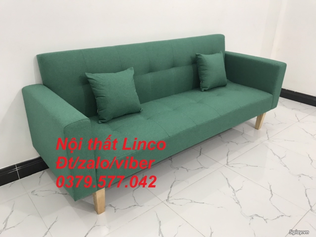 Bộ ghế sofa giường sopha bed (băng) dài 2m xanh ngọc ở Linco Vũng Tàu - 1