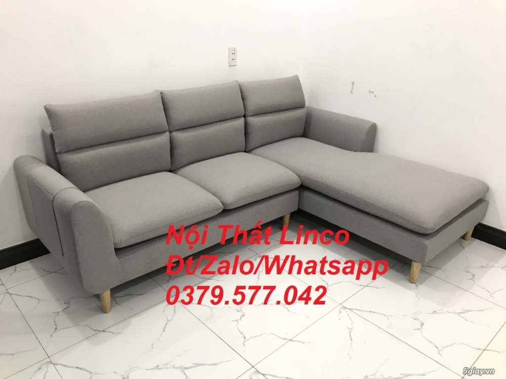 Sofa góc giá rẻ Ghế sofa góc L xám trắng đẹp giá rẻ nhỏ Quảng Nam - 1