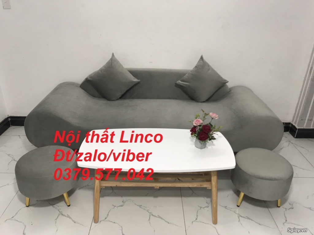 Bộ ghế sopha băng thuyền màu lông chuột,xám tro ghi trắng ở Đắk Lắk - 1