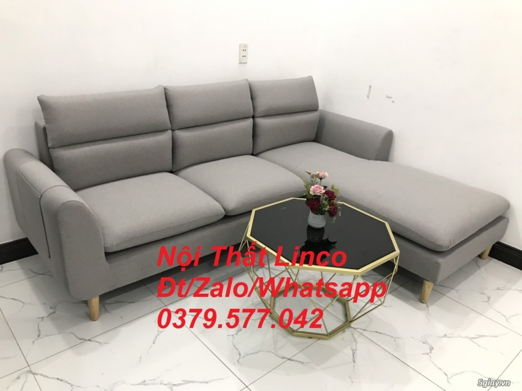 Sofa góc giá rẻ Ghế sofa góc L xám trắng đẹp giá rẻ nhỏ Quảng Nam - 2