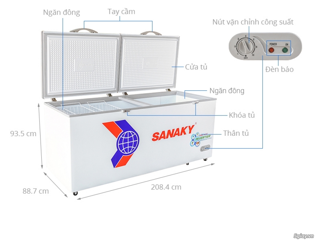 Tủ Đông Sanaky VH-8699HY3 dàn đồng Inverter - 2