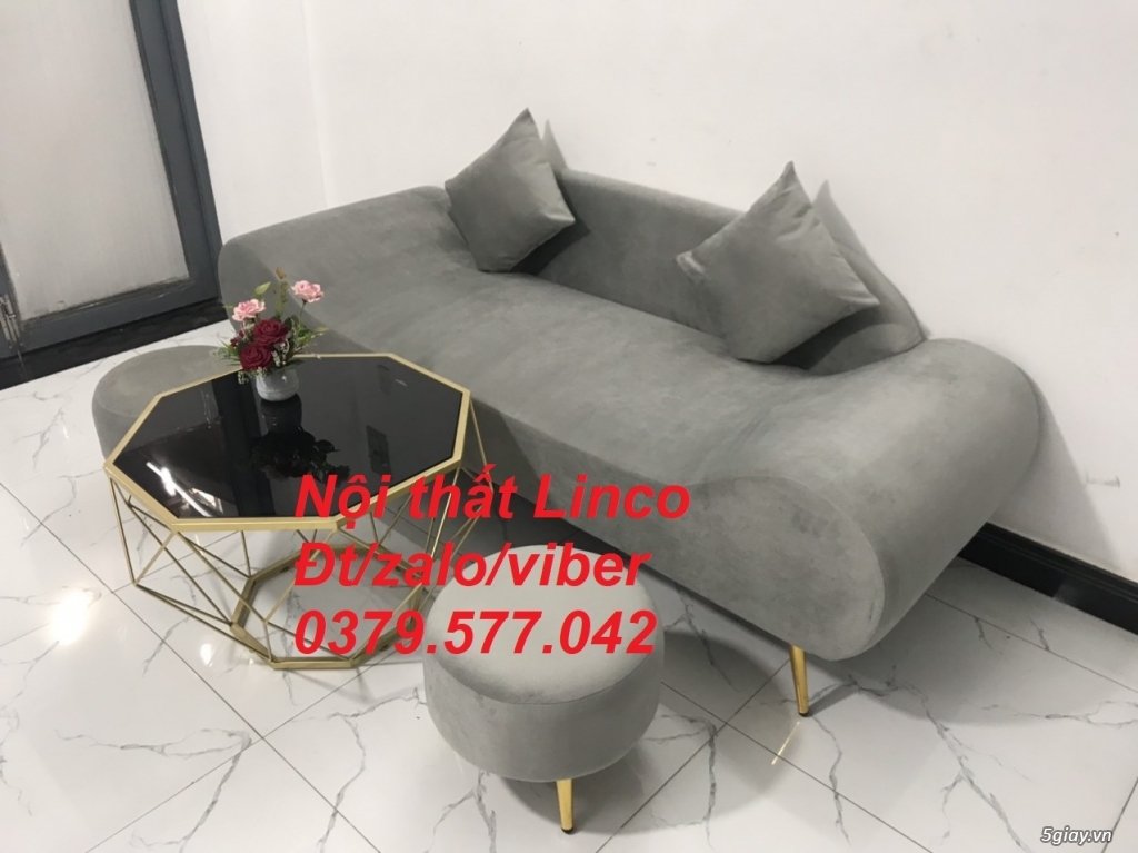 Bộ ghế sopha băng thuyền màu lông chuột,xám tro ghi trắng ở Đắk Lắk - 5