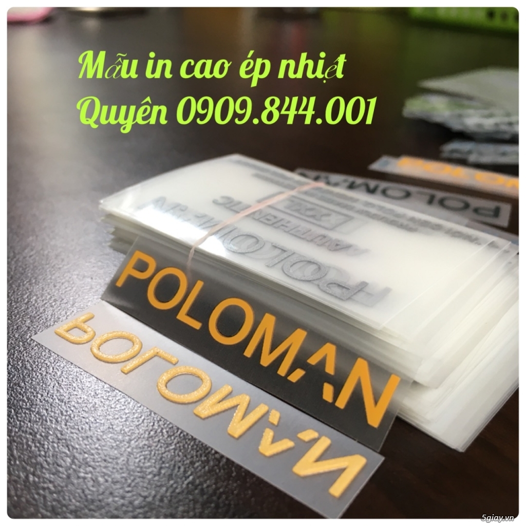 Nhãn ép nhiệt ( tem mác ép nhiệt)
