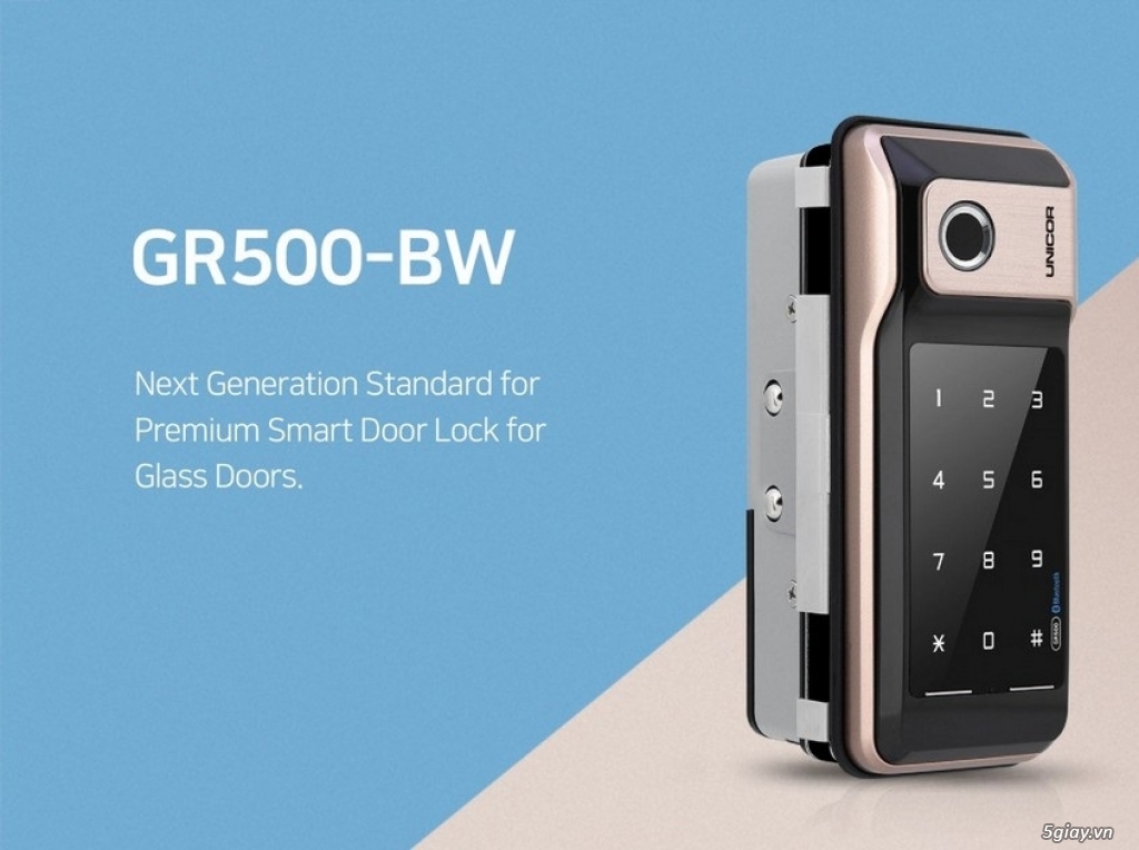 Khóa cửa kính Unicor GR500 - BW - CL