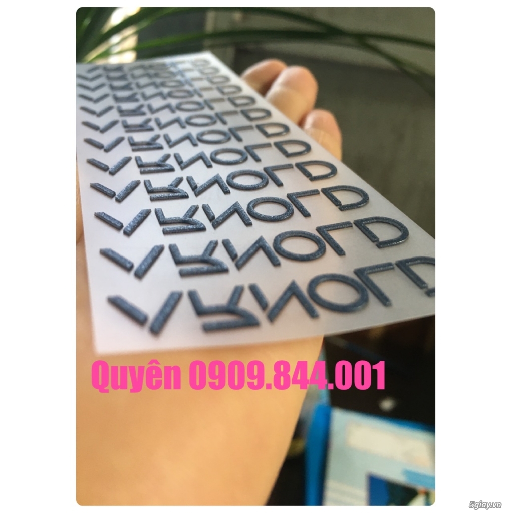 Nhãn ép nhiệt ( tem mác ép nhiệt)