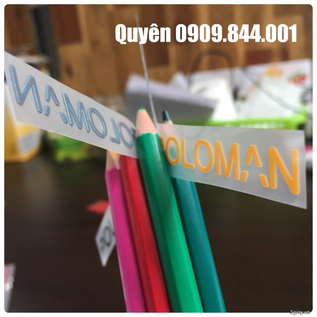 Nhãn ép nhiệt ( tem mác ép nhiệt)